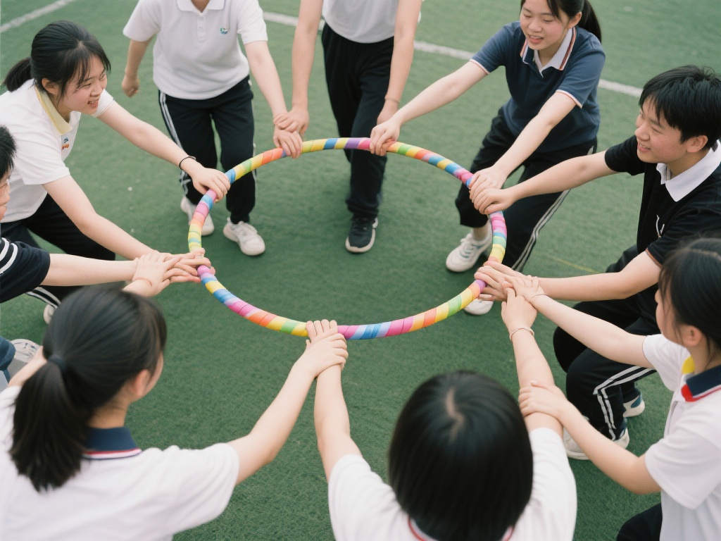 呼啦圈爱传递体育游戏 (呼啦圈爱传递:趣味体育游戏促进团队合作) 呼啦圈传递游戏的规则通常很简单:参与者围成一圈,手